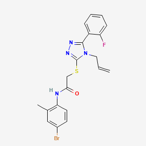 molecular formula C20H18BrFN4OS B4961428 N-(4-bromo-2-methylphenyl)-2-{[5-(2-fluorophenyl)-4-(prop-2-en-1-yl)-4H-1,2,4-triazol-3-yl]sulfanyl}acetamide 
