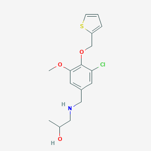 molecular formula C16H20ClNO3S B496150 1-{[3-Chloro-5-methoxy-4-(2-thienylmethoxy)benzyl]amino}-2-propanol 