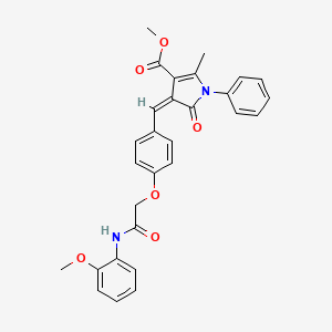 molecular formula C29H26N2O6 B4962039 methyl (4Z)-4-[[4-[2-(2-methoxyanilino)-2-oxoethoxy]phenyl]methylidene]-2-methyl-5-oxo-1-phenylpyrrole-3-carboxylate 