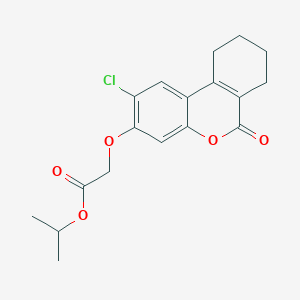 molecular formula C18H19ClO5 B4962123 PROPAN-2-YL 2-({2-CHLORO-6-OXO-6H,7H,8H,9H,10H-CYCLOHEXA[C]CHROMEN-3-YL}OXY)ACETATE 
