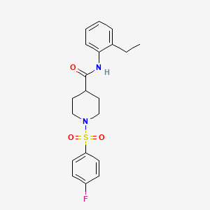molecular formula C20H23FN2O3S B4962187 N-(2-ETHYLPHENYL)-1-(4-FLUOROBENZENESULFONYL)PIPERIDINE-4-CARBOXAMIDE 