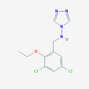 molecular formula C11H12Cl2N4O B496238 N-[(3,5-dichloro-2-ethoxyphenyl)methyl]-1,2,4-triazol-4-amine 
