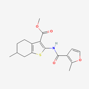 molecular formula C17H19NO4S B4962504 Methyl 6-methyl-2-{[(2-methylfuran-3-yl)carbonyl]amino}-4,5,6,7-tetrahydro-1-benzothiophene-3-carboxylate 
