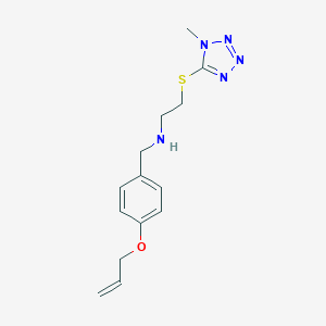 molecular formula C14H19N5OS B496257 2-(1-methyltetrazol-5-yl)sulfanyl-N-[(4-prop-2-enoxyphenyl)methyl]ethanamine 