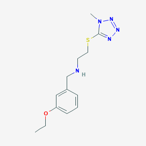 molecular formula C13H19N5OS B496258 [(3-ETHOXYPHENYL)METHYL]({2-[(1-METHYL-1H-1,2,3,4-TETRAZOL-5-YL)SULFANYL]ETHYL})AMINE 