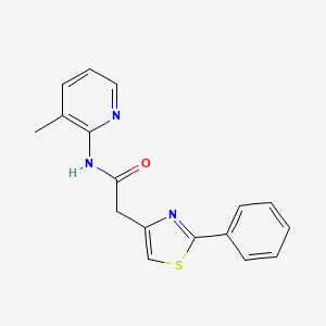 molecular formula C17H15N3OS B4962591 N-(3-methylpyridin-2-yl)-2-(2-phenyl-1,3-thiazol-4-yl)acetamide 