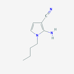 molecular formula C9H13N3 B049626 2-amino-1-butyl-1H-pyrrole-3-carbonitrile CAS No. 114344-37-5