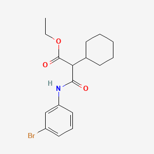 molecular formula C17H22BrNO3 B4962604 Ethyl 2-[(3-bromophenyl)carbamoyl]-2-cyclohexylacetate 