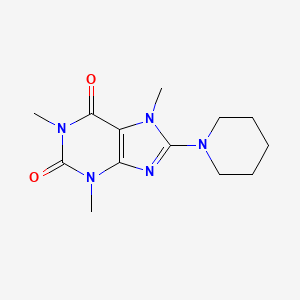 molecular formula C13H19N5O2 B4962629 1,3,7-trimethyl-8-(1-piperidinyl)purine-2,6-dione CAS No. 5436-39-5