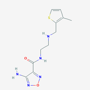 B496269 4-amino-N-(2-{[(3-methyl-2-thienyl)methyl]amino}ethyl)-1,2,5-oxadiazole-3-carboxamide CAS No. 893598-37-3