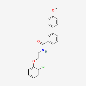 molecular formula C22H20ClNO3 B4962713 N-[2-(2-chlorophenoxy)ethyl]-4'-methoxybiphenyl-3-carboxamide 