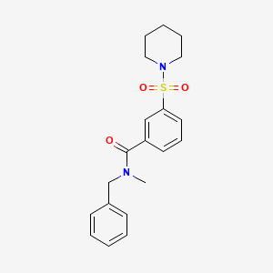 molecular formula C20H24N2O3S B4962775 N-BENZYL-N-METHYL-3-(PIPERIDINE-1-SULFONYL)BENZAMIDE 