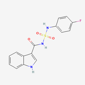 molecular formula C15H12FN3O3S B4962779 N-[(4-fluorophenyl)sulfamoyl]-1H-indole-3-carboxamide 