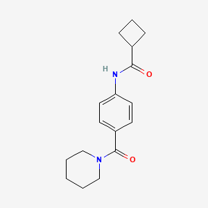 molecular formula C17H22N2O2 B4962788 N-[4-(piperidine-1-carbonyl)phenyl]cyclobutanecarboxamide 
