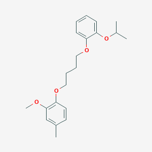 molecular formula C21H28O4 B4963008 2-Methoxy-4-methyl-1-[4-(2-propan-2-yloxyphenoxy)butoxy]benzene 