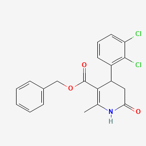 molecular formula C20H17Cl2NO3 B4963035 Benzyl 4-(2,3-dichlorophenyl)-2-methyl-6-oxo-1,4,5,6-tetrahydropyridine-3-carboxylate 