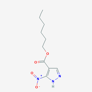 molecular formula C10H15N3O4 B4963080 hexyl 5-nitro-1H-pyrazole-4-carboxylate 