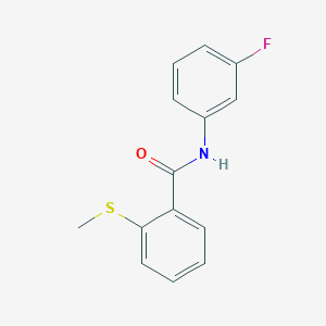 molecular formula C14H12FNOS B4963258 N-(3-fluorophenyl)-2-(methylsulfanyl)benzamide 