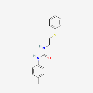 molecular formula C17H20N2OS B4963435 N-(4-METHYLPHENYL)-N'-{2-[(4-METHYLPHENYL)SULFANYL]ETHYL}UREA 