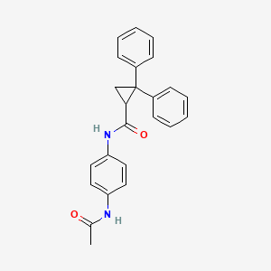 molecular formula C24H22N2O2 B4963620 N-(4-acetamidophenyl)-2,2-diphenylcyclopropane-1-carboxamide 