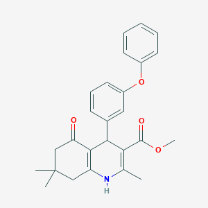 molecular formula C26H27NO4 B4963687 Methyl 2,7,7-trimethyl-5-oxo-4-(3-phenoxyphenyl)-1,4,5,6,7,8-hexahydroquinoline-3-carboxylate 