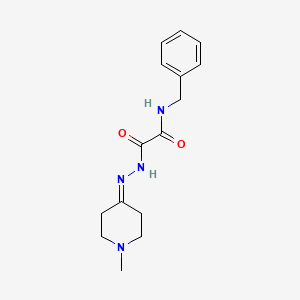 molecular formula C15H20N4O2 B4963756 N-BENZYL-1-[N'-(1-METHYLPIPERIDIN-4-YLIDENE)HYDRAZINECARBONYL]FORMAMIDE 