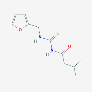 molecular formula C11H16N2O2S B4963863 N-{[(2-furylmethyl)amino]carbonothioyl}-3-methylbutanamide 