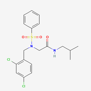 molecular formula C19H22Cl2N2O3S B4963988 N~2~-(2,4-dichlorobenzyl)-N-(2-methylpropyl)-N~2~-(phenylsulfonyl)glycinamide 