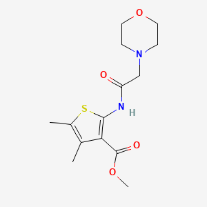 molecular formula C14H20N2O4S B4964008 methyl 4,5-dimethyl-2-[(4-morpholinylacetyl)amino]-3-thiophenecarboxylate 