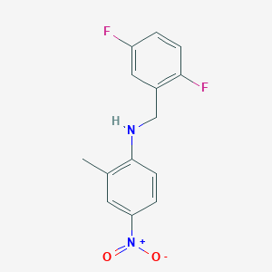 molecular formula C14H12F2N2O2 B4964027 N-[(2,5-difluorophenyl)methyl]-2-methyl-4-nitroaniline 