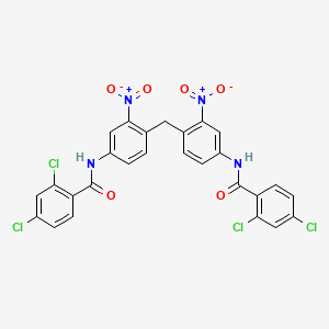 molecular formula C27H16Cl4N4O6 B4964034 N,N'-[methylenebis(3-nitro-4,1-phenylene)]bis(2,4-dichlorobenzamide) 