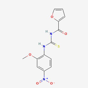 molecular formula C13H11N3O5S B4964139 N-[(2-methoxy-4-nitrophenyl)carbamothioyl]furan-2-carboxamide 