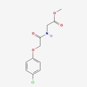 molecular formula C11H12ClNO4 B4964238 METHYL 2-[2-(4-CHLOROPHENOXY)ACETAMIDO]ACETATE 