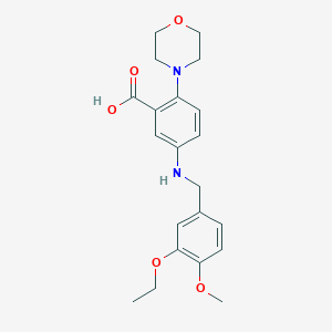 5-[(3-Ethoxy-4-methoxybenzyl)amino]-2-(4-morpholinyl)benzoic acid