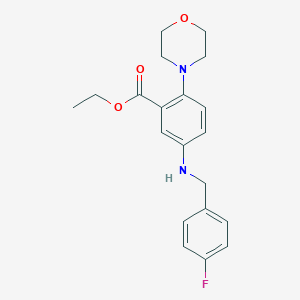Ethyl 5-[(4-fluorobenzyl)amino]-2-(4-morpholinyl)benzoate