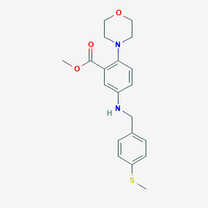 Methyl 5-[(4-methylsulfanylphenyl)methylamino]-2-morpholin-4-ylbenzoate