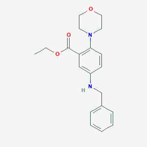 molecular formula C20H24N2O3 B496446 ethyl 5-(benzylamino)-2-(morpholin-4-yl)benzoate 