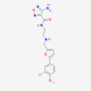 4-amino-N-[2-({[5-(3-chloro-4-methoxyphenyl)-2-furyl]methyl}amino)ethyl]-1,2,5-oxadiazole-3-carboxamide