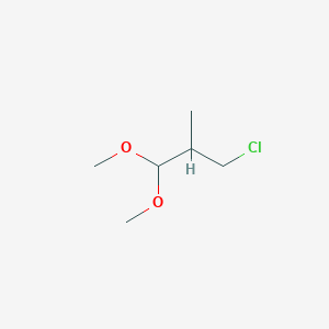 molecular formula C6H13ClO2 B049645 3-Chloro-1,1-dimethoxy-2-methylpropane CAS No. 1081778-33-7