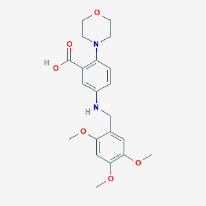 2-(4-Morpholinyl)-5-[(2,4,5-trimethoxybenzyl)amino]benzoic acid