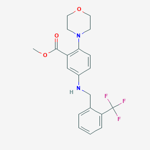 Methyl 2-(4-morpholinyl)-5-{[2-(trifluoromethyl)benzyl]amino}benzoate