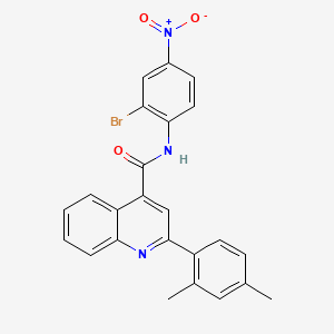 molecular formula C24H18BrN3O3 B4964583 N-(2-bromo-4-nitrophenyl)-2-(2,4-dimethylphenyl)quinoline-4-carboxamide 