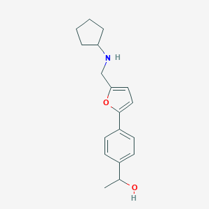 1-(4-{5-[(Cyclopentylamino)methyl]furan-2-yl}phenyl)ethanol