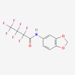 molecular formula C11H6F7NO3 B4964625 N-(1,3-benzodioxol-5-yl)-2,2,3,3,4,4,4-heptafluorobutanamide 