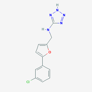 N-[[5-(3-chlorophenyl)furan-2-yl]methyl]-2H-tetrazol-5-amine