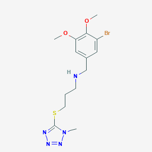 N-(3-bromo-4,5-dimethoxybenzyl)-3-[(1-methyl-1H-tetrazol-5-yl)sulfanyl]propan-1-amine