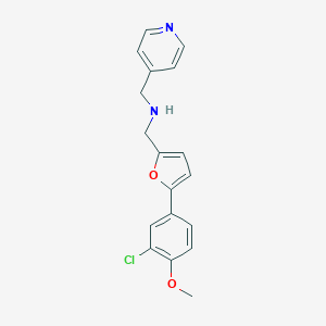 1-[5-(3-chloro-4-methoxyphenyl)furan-2-yl]-N-(pyridin-4-ylmethyl)methanamine