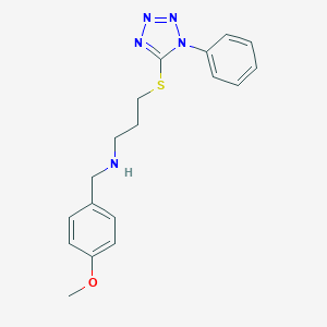 N-(4-methoxybenzyl)-3-[(1-phenyl-1H-tetrazol-5-yl)sulfanyl]propan-1-amine