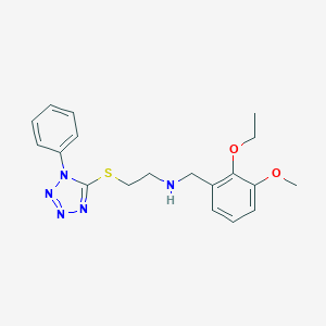 N-(2-ethoxy-3-methoxybenzyl)-2-[(1-phenyl-1H-tetrazol-5-yl)sulfanyl]ethanamine