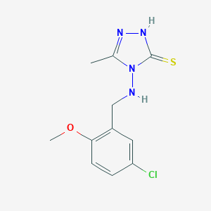 4-[(5-chloro-2-methoxybenzyl)amino]-5-methyl-4H-1,2,4-triazole-3-thiol